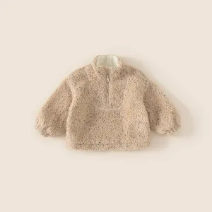 Heather Plush Half-Zip Sweatshirt