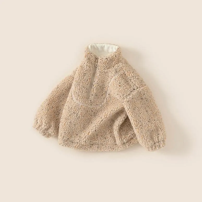 Heather Plush Half-Zip Sweatshirt