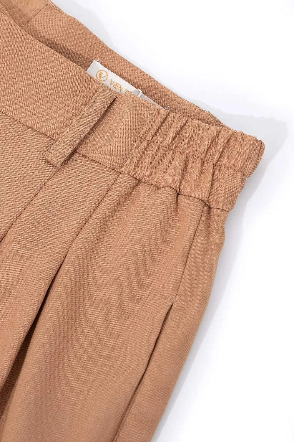 High Waisted Petite Wide Leg 70s Work Pants Palazzo for Office Casual Business Women