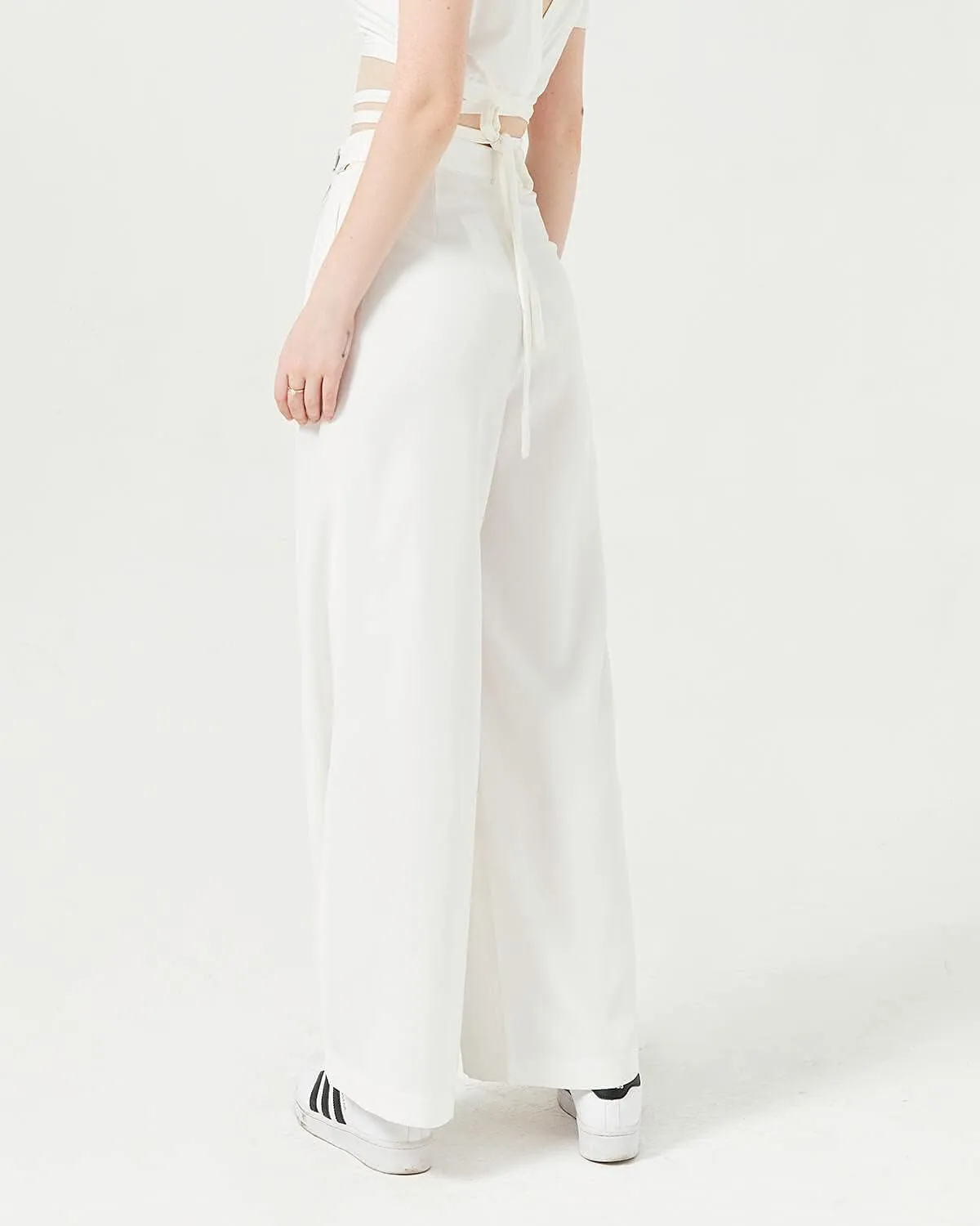 High Waisted Petite Wide Leg 70s Work Pants Palazzo for Office Casual Business Women