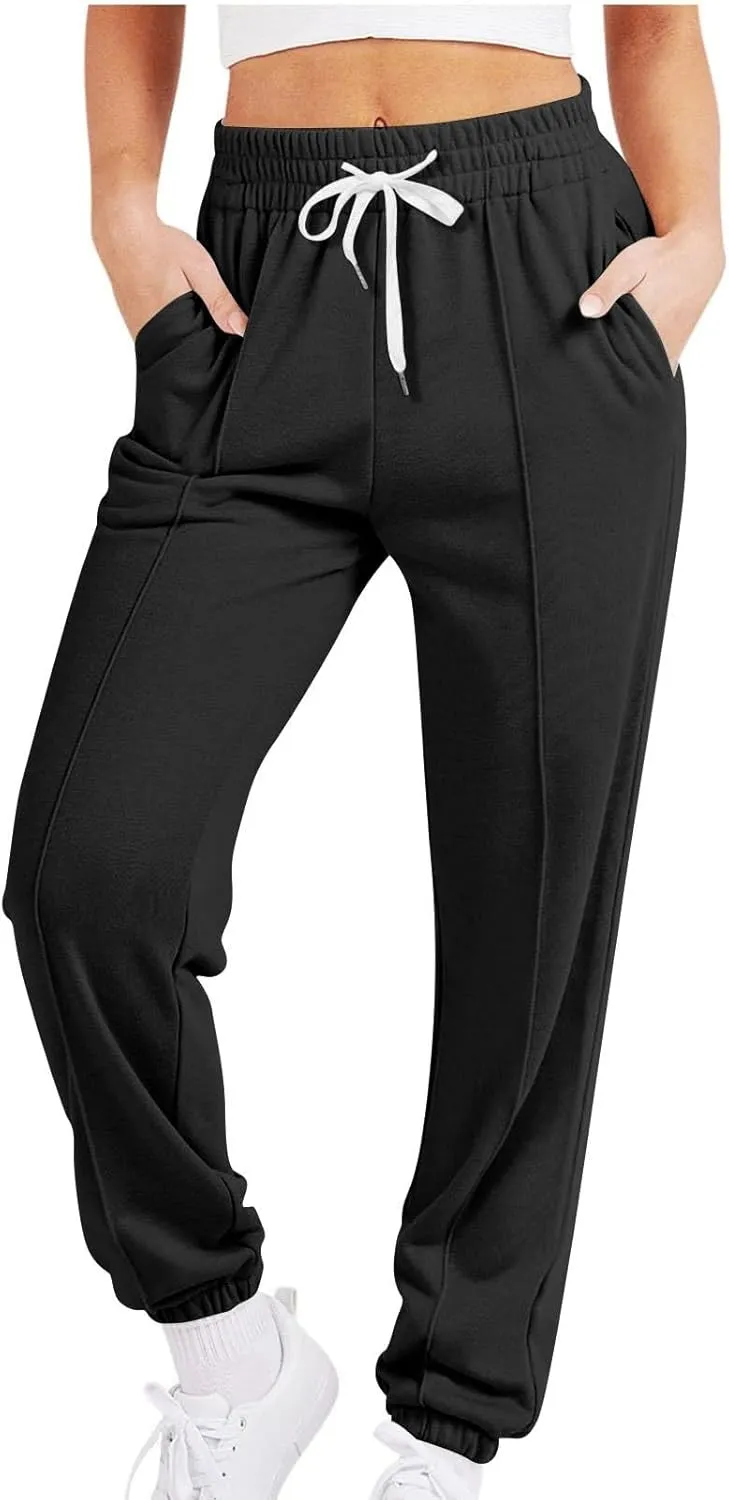 Hiking Pants Women Lightweight Sweatpants Baggy Drawstring High Waist Sweat Pants Summer Bottom Jogging Trousers