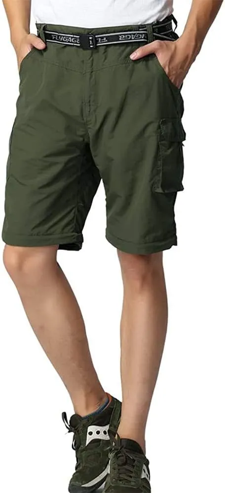 JOMLUN Mens Hiking Pants Zip Off Cargo Pants Lightweight Quick Dry Convertible Outdoor Shorts