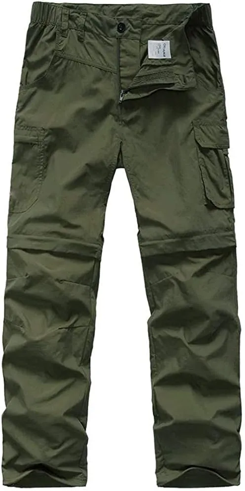 JOMLUN Mens Hiking Pants Zip Off Cargo Pants Lightweight Quick Dry Convertible Outdoor Shorts