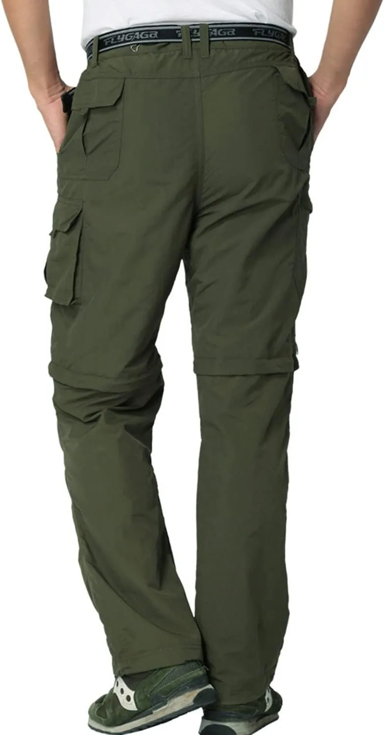JOMLUN Mens Hiking Pants Zip Off Cargo Pants Lightweight Quick Dry Convertible Outdoor Shorts