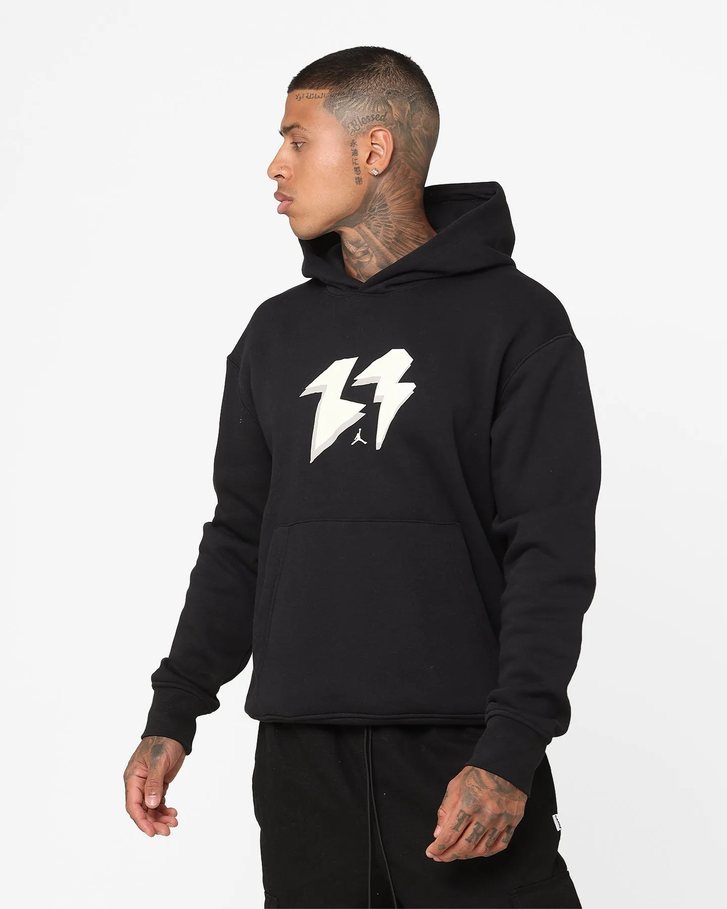 Jordan Flight MVP Fleece Pullover Hoodie Black/Sail