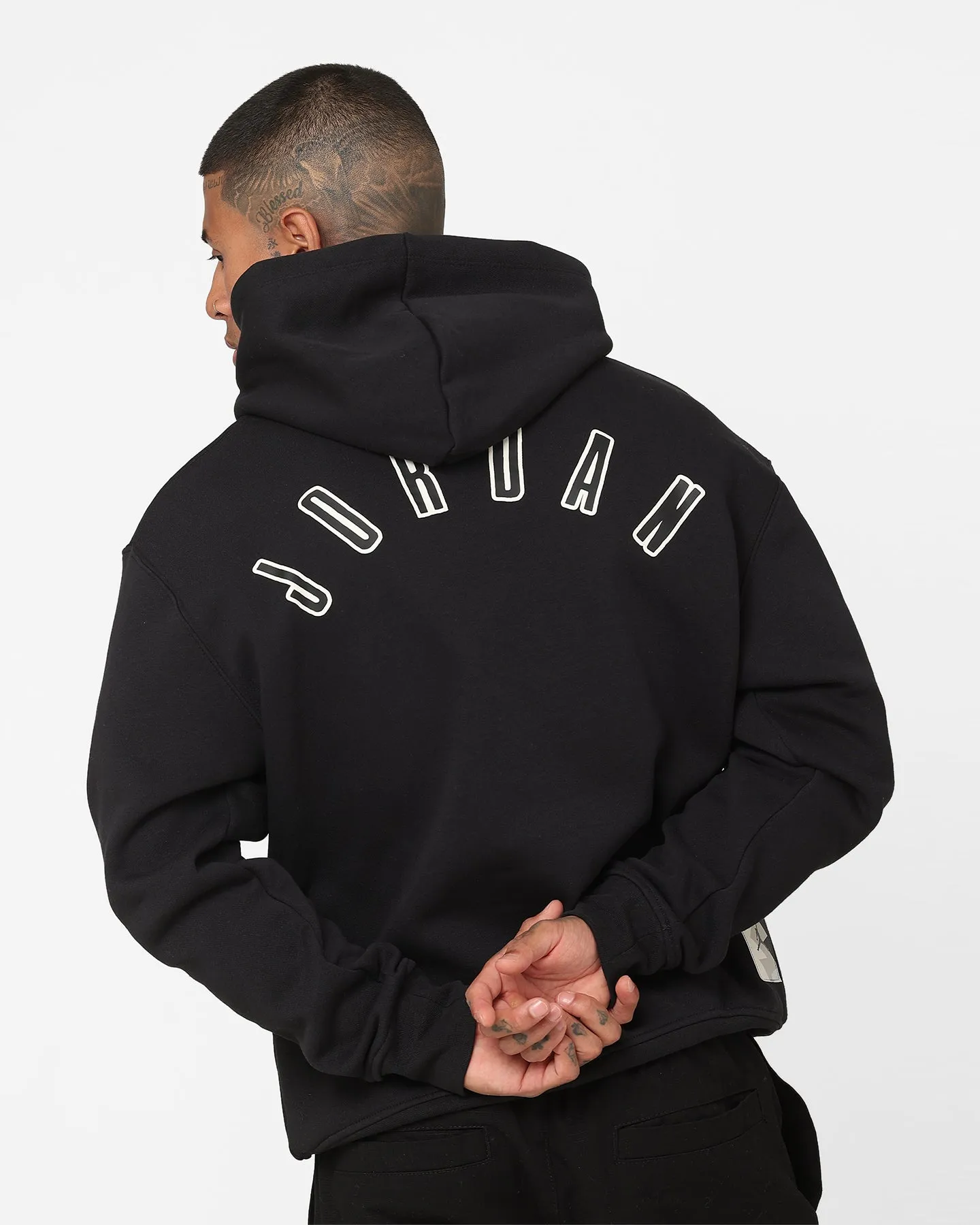 Jordan Flight MVP Fleece Pullover Hoodie Black/Sail