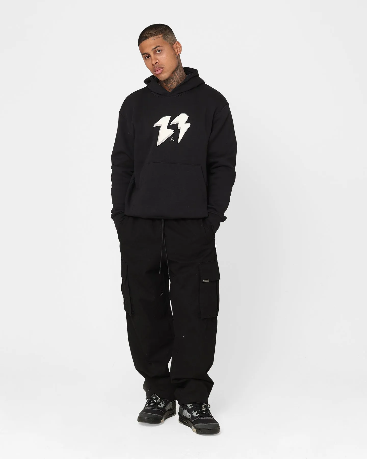Jordan Flight MVP Fleece Pullover Hoodie Black/Sail