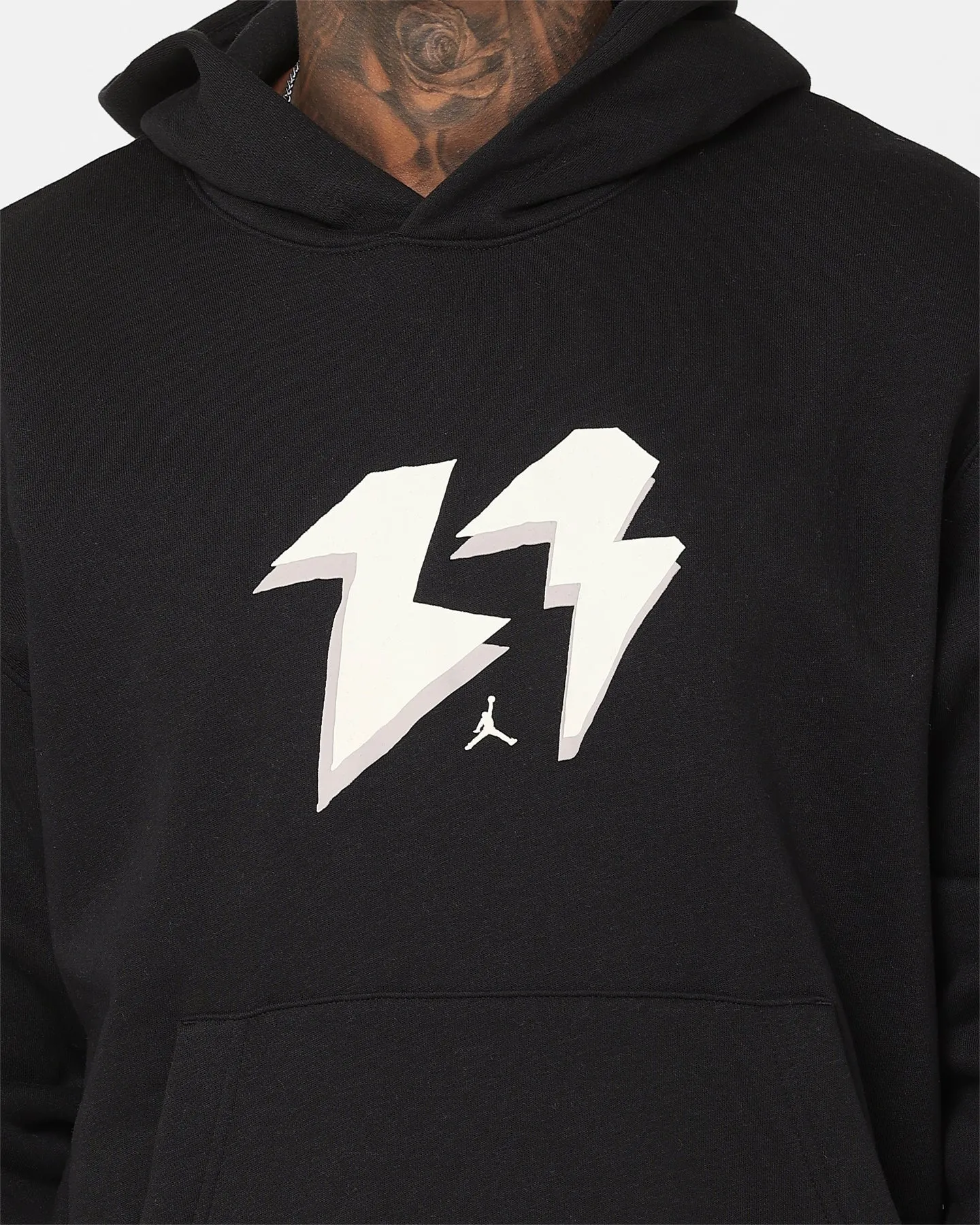 Jordan Flight MVP Fleece Pullover Hoodie Black/Sail