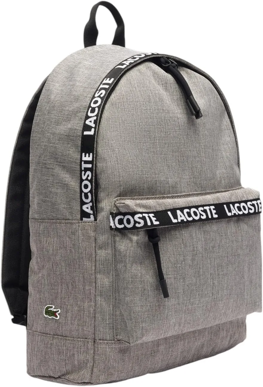Lacoste Solid Canvas Backpack
