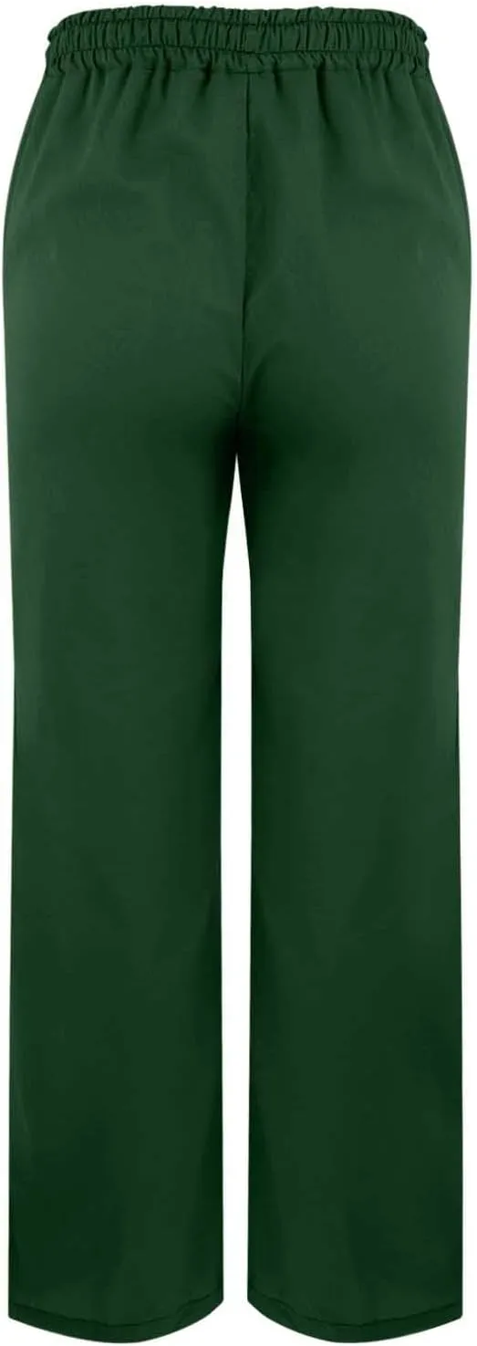 Linen Pants for Women 2025 Summer Elastic High Waist Split Hem Pants Casual Loose Fit Drawstring Trousers with Pocket