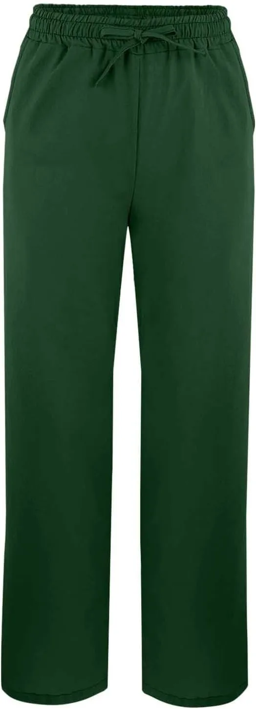 Linen Pants for Women 2025 Summer Elastic High Waist Split Hem Pants Casual Loose Fit Drawstring Trousers with Pocket