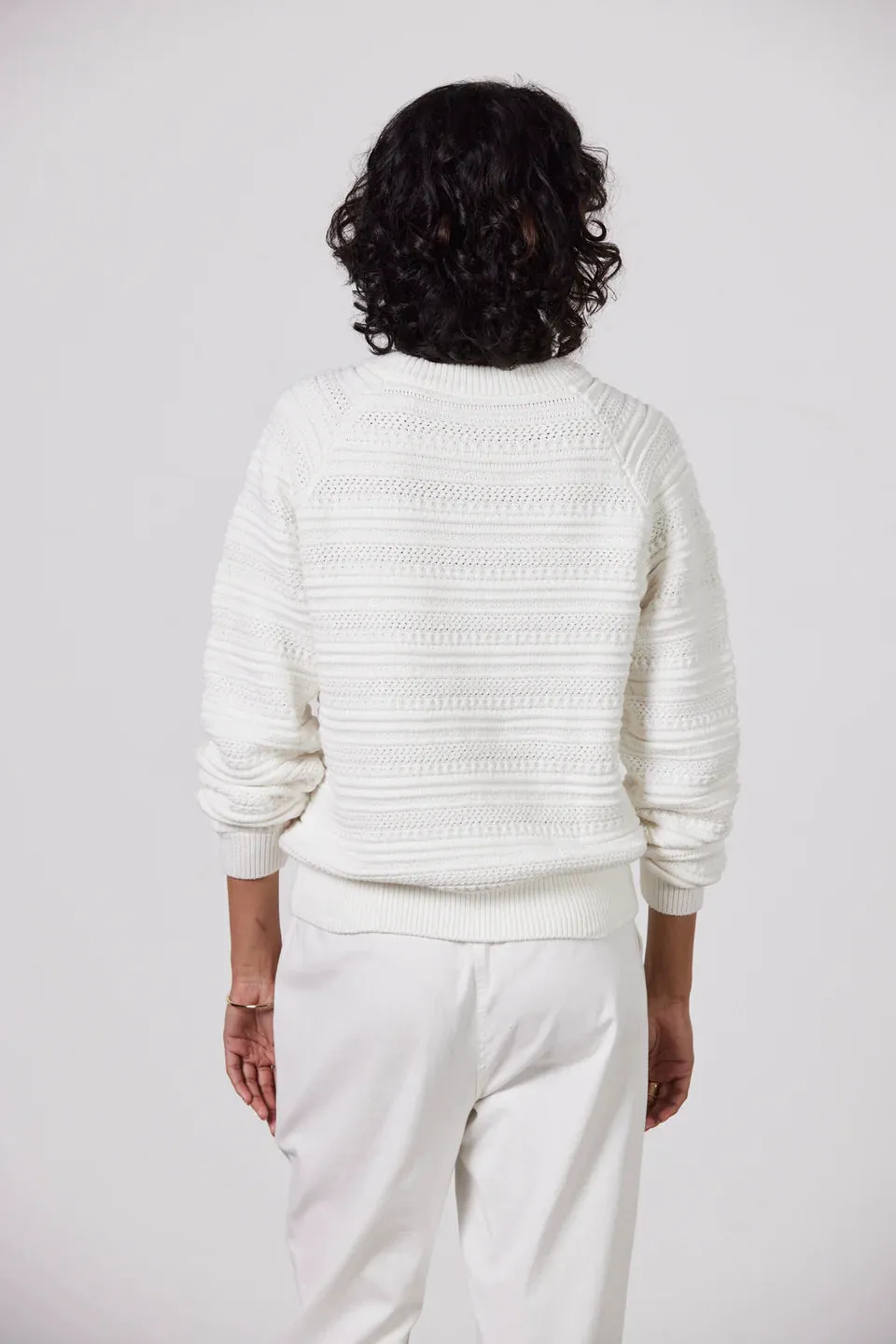 Lucas Cotton Sweater White
