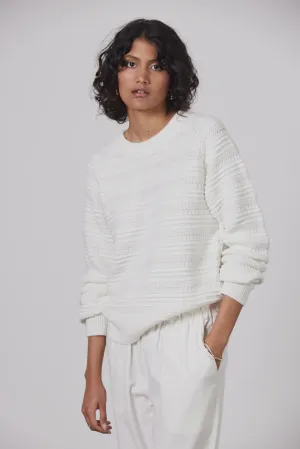 Lucas Cotton Sweater White