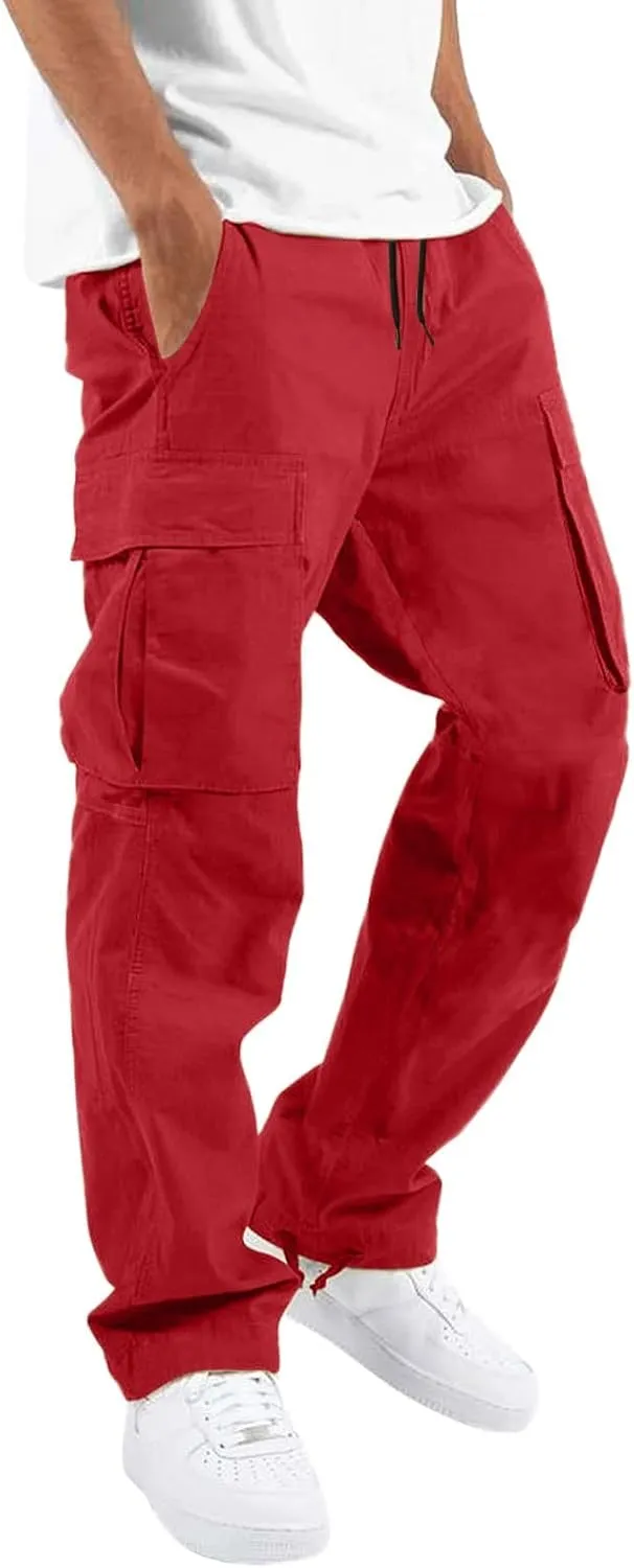 Men' S Linen Pants Casual Twill Chino Lace Up Pants Fashion Lightweight Joggers Baggy Sweatpants Athletic Pants