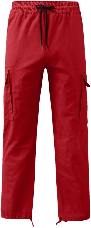 Men' S Linen Pants Casual Twill Chino Lace Up Pants Fashion Lightweight Joggers Baggy Sweatpants Athletic Pants