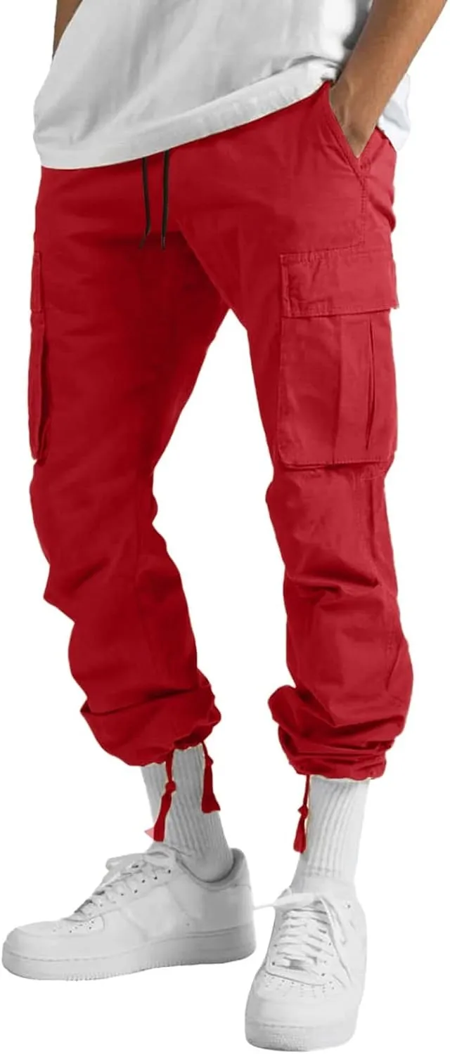 Men' S Linen Pants Casual Twill Chino Lace Up Pants Fashion Lightweight Joggers Baggy Sweatpants Athletic Pants