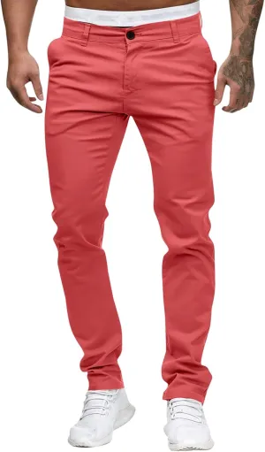 Men's Chino Pants Slim Fit Stretch Comfy Lightweight Dress Pants Skinny Straight Formal Pants Casual Business Trousers