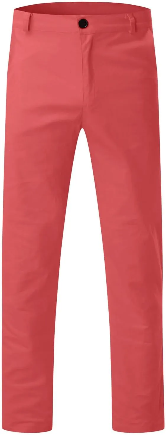 Men's Chino Pants Slim Fit Stretch Comfy Lightweight Dress Pants Skinny Straight Formal Pants Casual Business Trousers