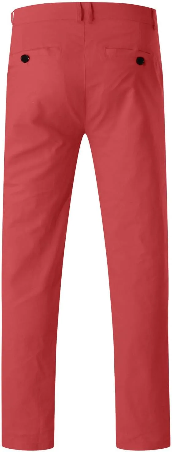 Men's Chino Pants Slim Fit Stretch Comfy Lightweight Dress Pants Skinny Straight Formal Pants Casual Business Trousers