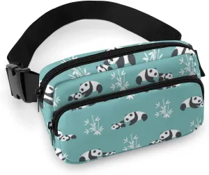 Mens Running/Hiking Waist Pack Compatible with Cute Panda Crossbody Fanny Bag with Adjustable Strap