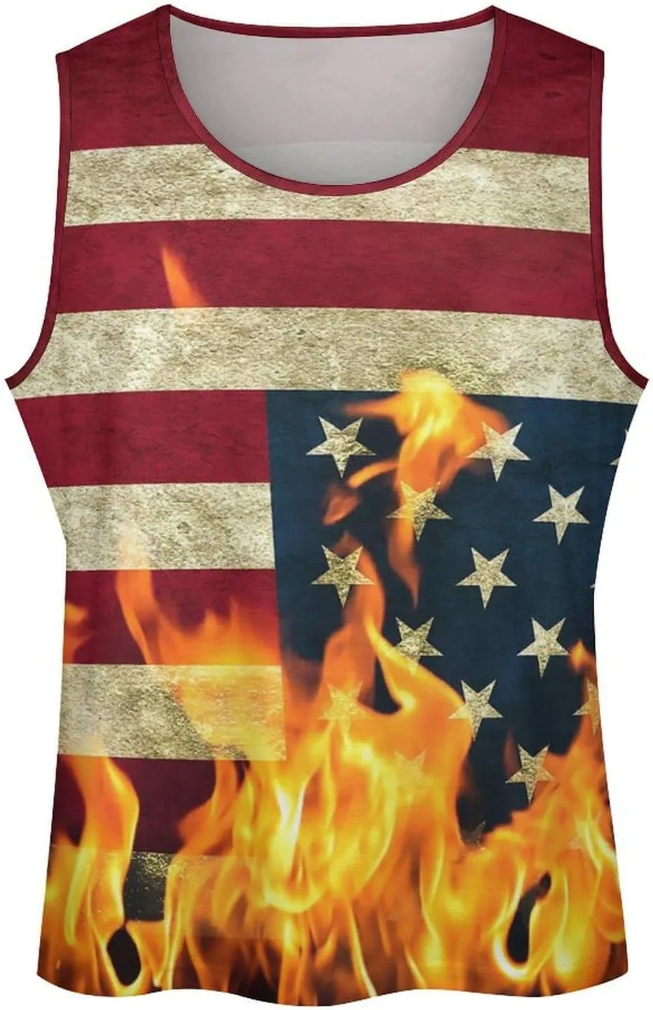 Mens Tank Tops Summer Sleeveless T-Shirt Puerto Rico Flag Casual Funny Gym Workout Tank Top