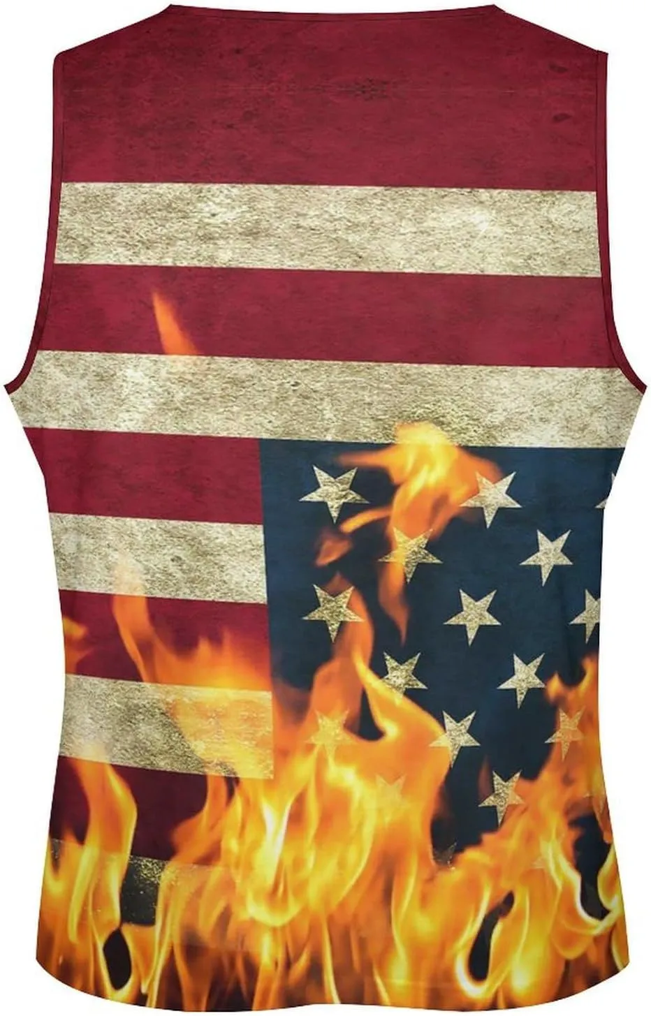 Mens Tank Tops Summer Sleeveless T-Shirt Puerto Rico Flag Casual Funny Gym Workout Tank Top