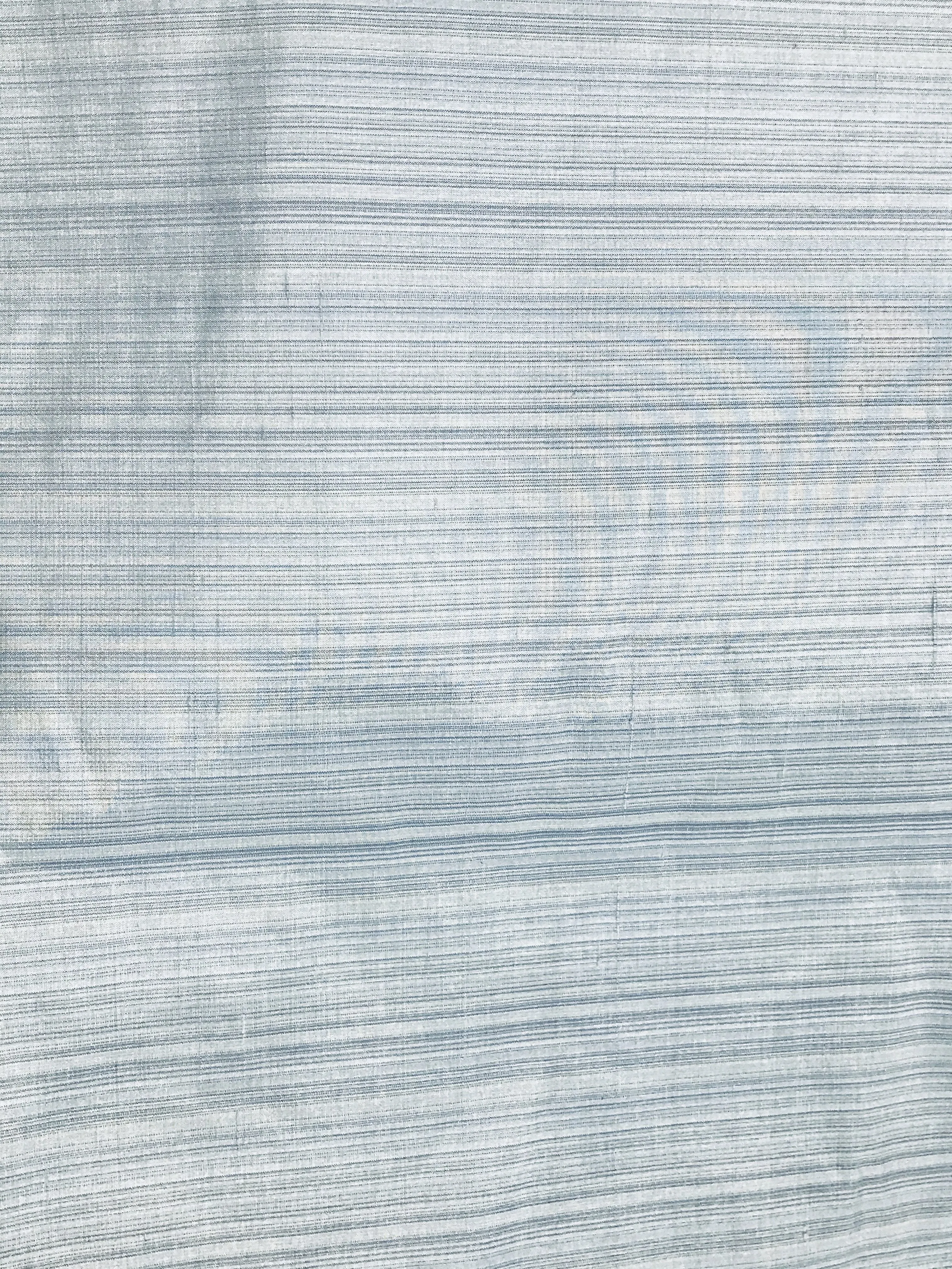 NEW! Lady Bridgette Designer 100% Silk Dupioni Subtle Pastel Blue Stripes
