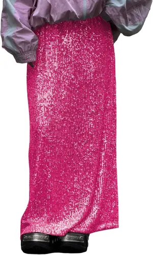 NUFIWI Sequin Glitter Maxi Skirt for Women High Waist Bodycon Long Skirt Shiny Sparkly Metallic Skirt Party Clubwear