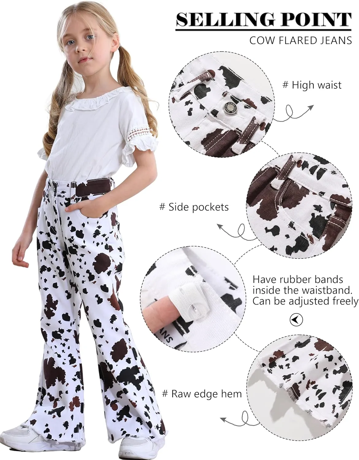OeyFnbmO Birthday Gifts for Girls Flare Pants High Waisted Bootcut Stretch 70s Bell Bottom Jeans