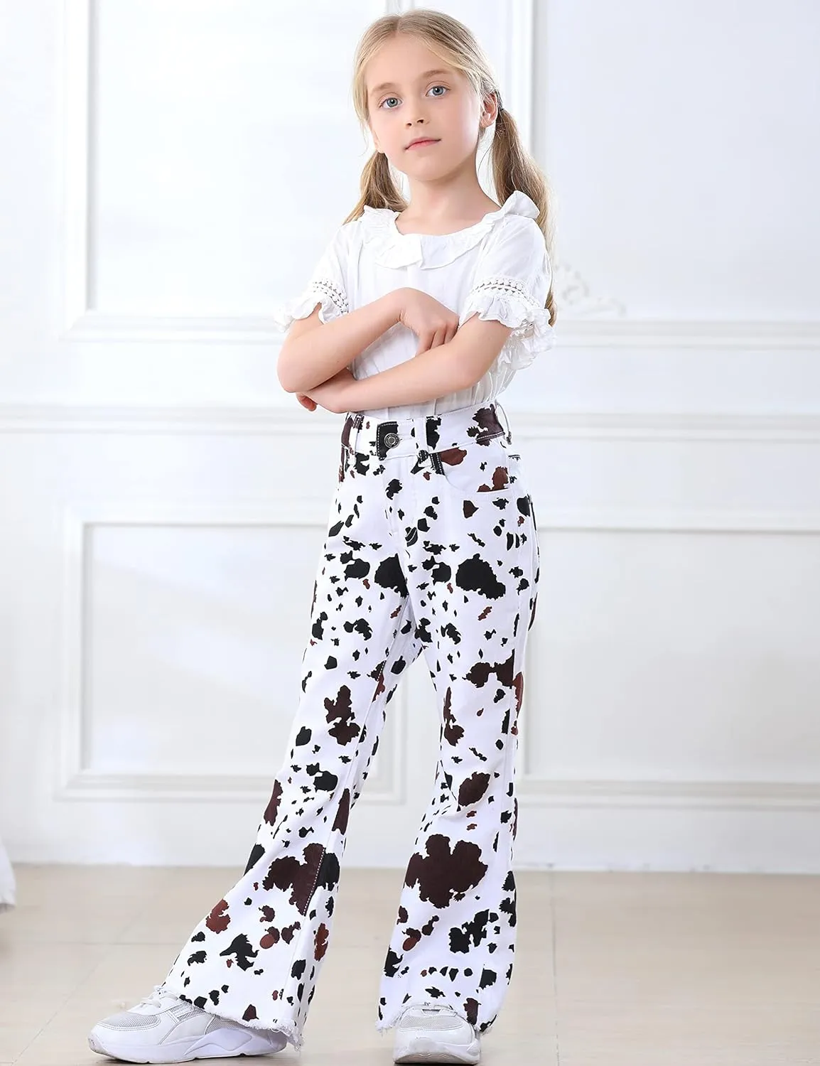 OeyFnbmO Birthday Gifts for Girls Flare Pants High Waisted Bootcut Stretch 70s Bell Bottom Jeans