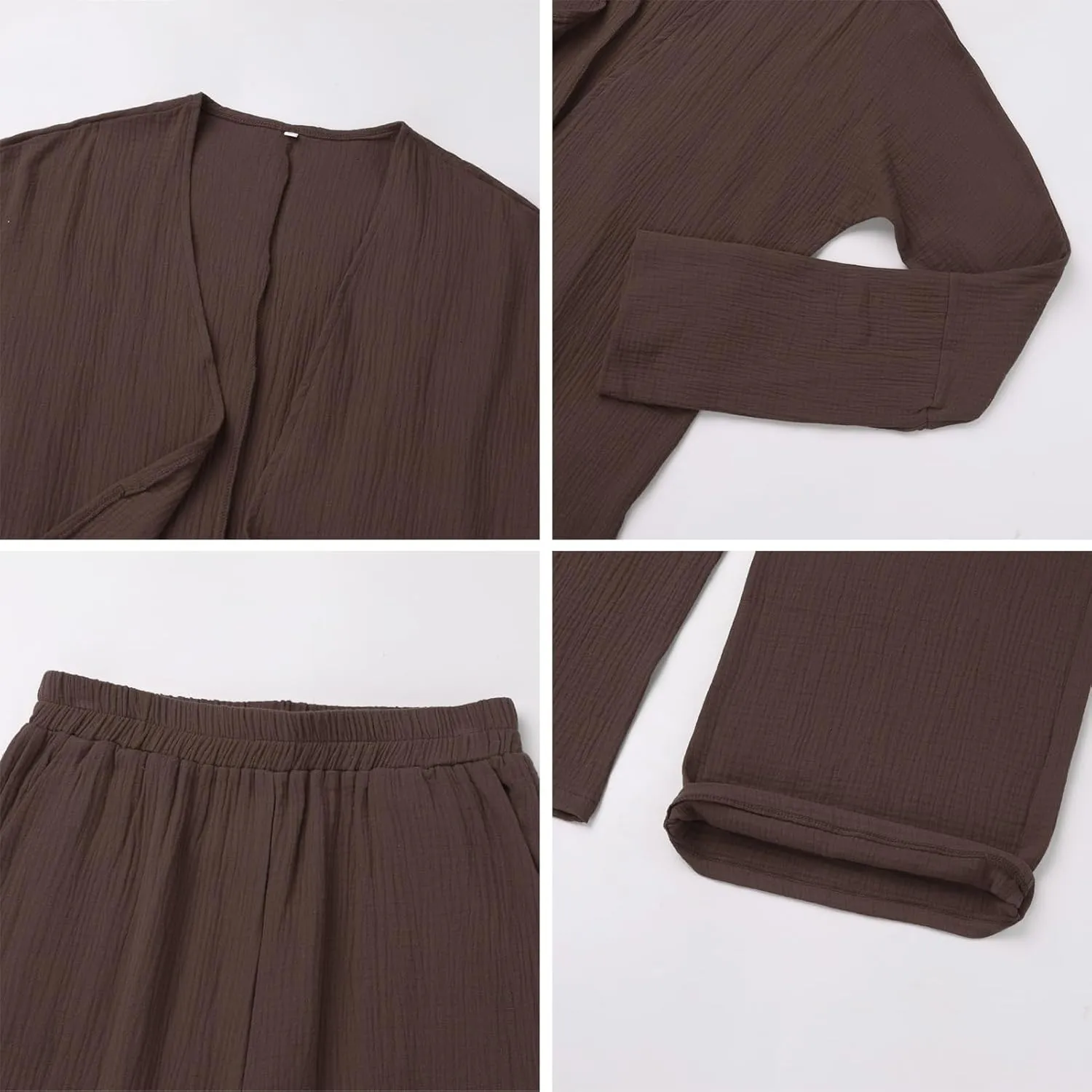 Open Abayas Kimono Muslim Women Cardigan Maxi Dress and Pants Set Islamic Clothing Dubai Saudi Robe