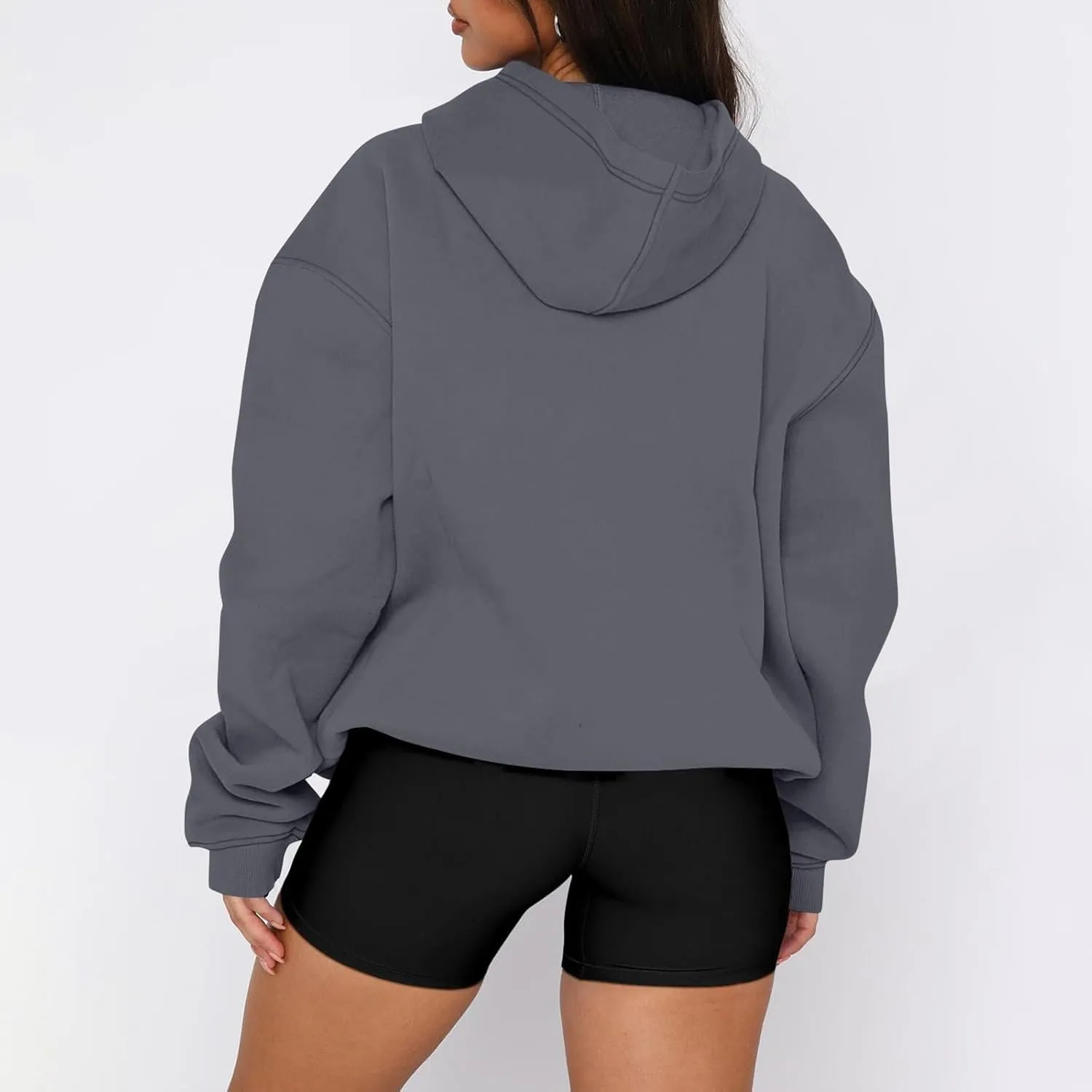 Oversized Hoodies for Women Fleece Hooded Sweatshirt Drop Shoulder Long Sleeve Pullover Casual Tops with Pocket