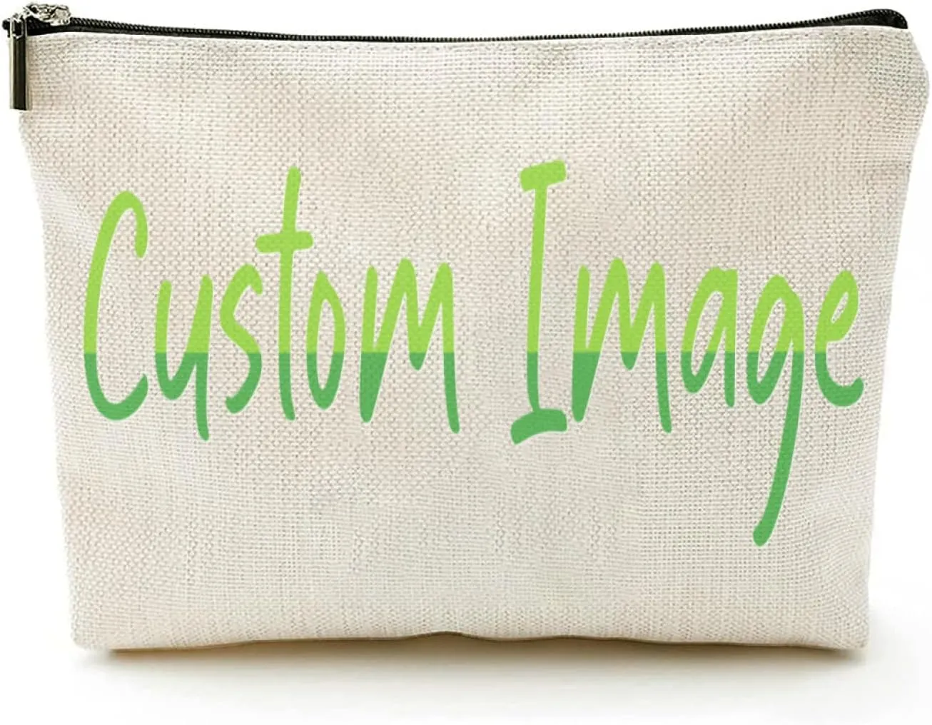 Personalized Makeup Bag Custom Text Here with Zipper Travel Pouch for Woman Girls