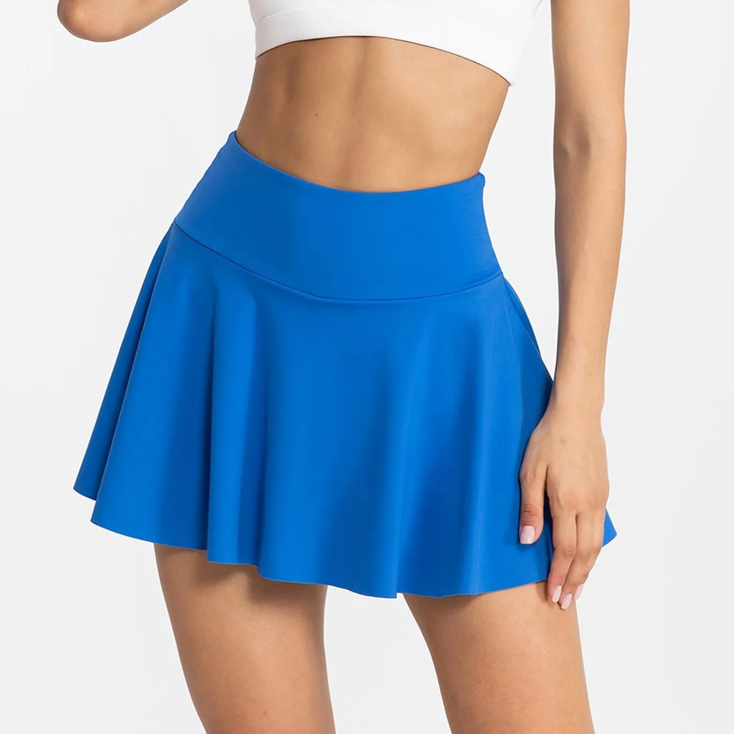 Pleated Tennis Skirt for Women High Waisted Athletic Golf Skorts with Pockets Mini Skirts with Built-in Shorts