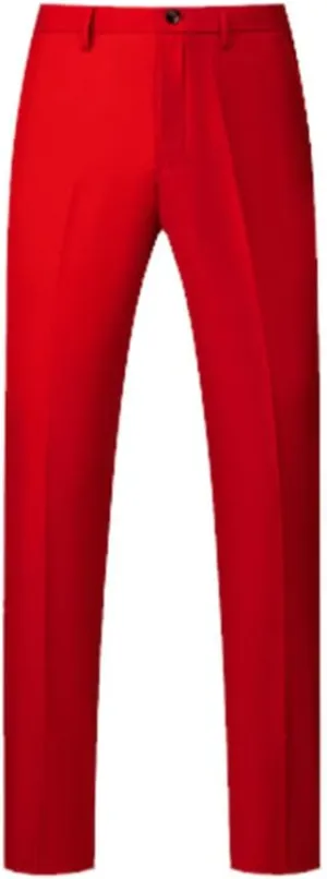 Plus Size Mens Suit Pants Men Solid Color Slim Fit Dress Pants Slim Fit Office Business Men Trousers