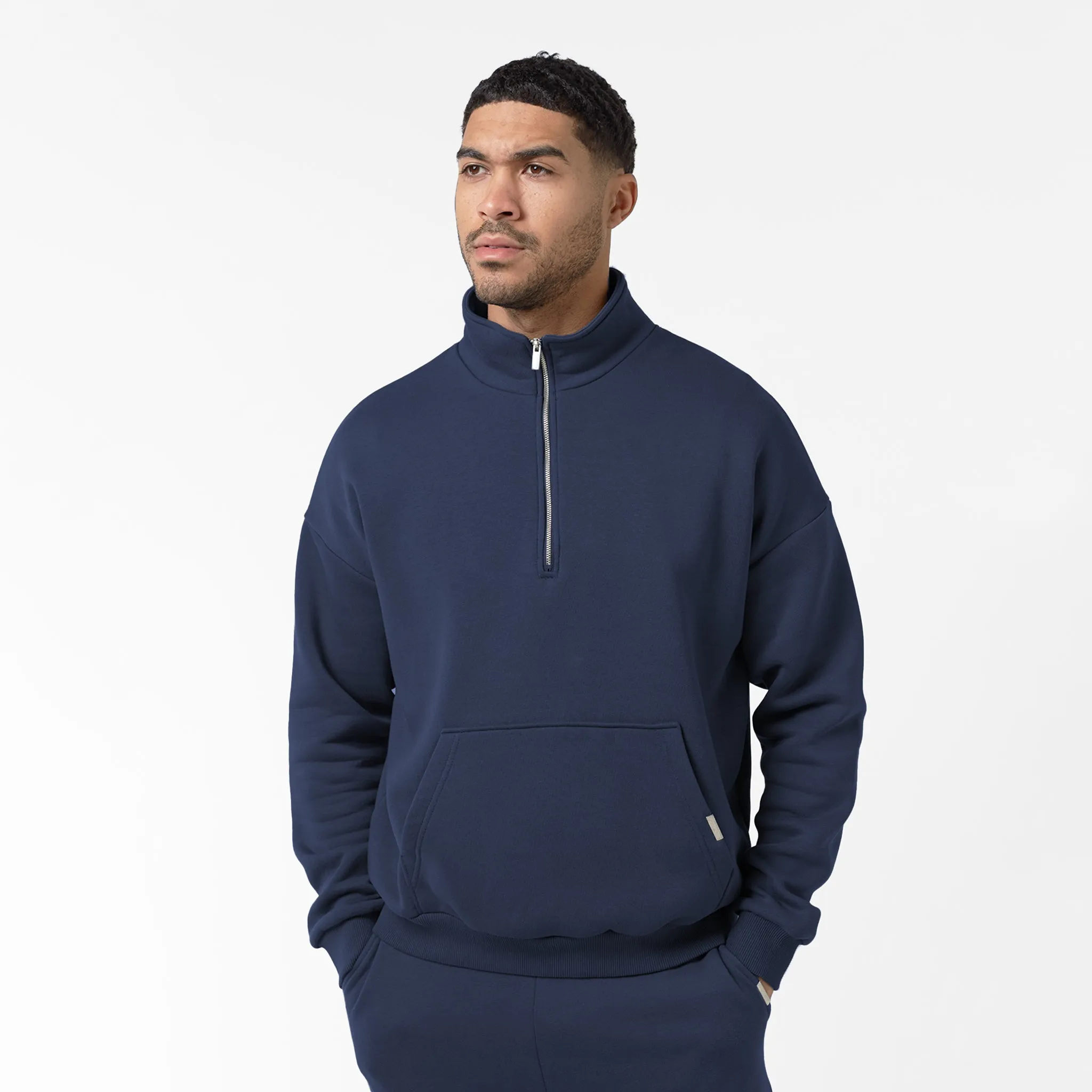 Relaxed Fit 1/4 Zip Fleece | Navy