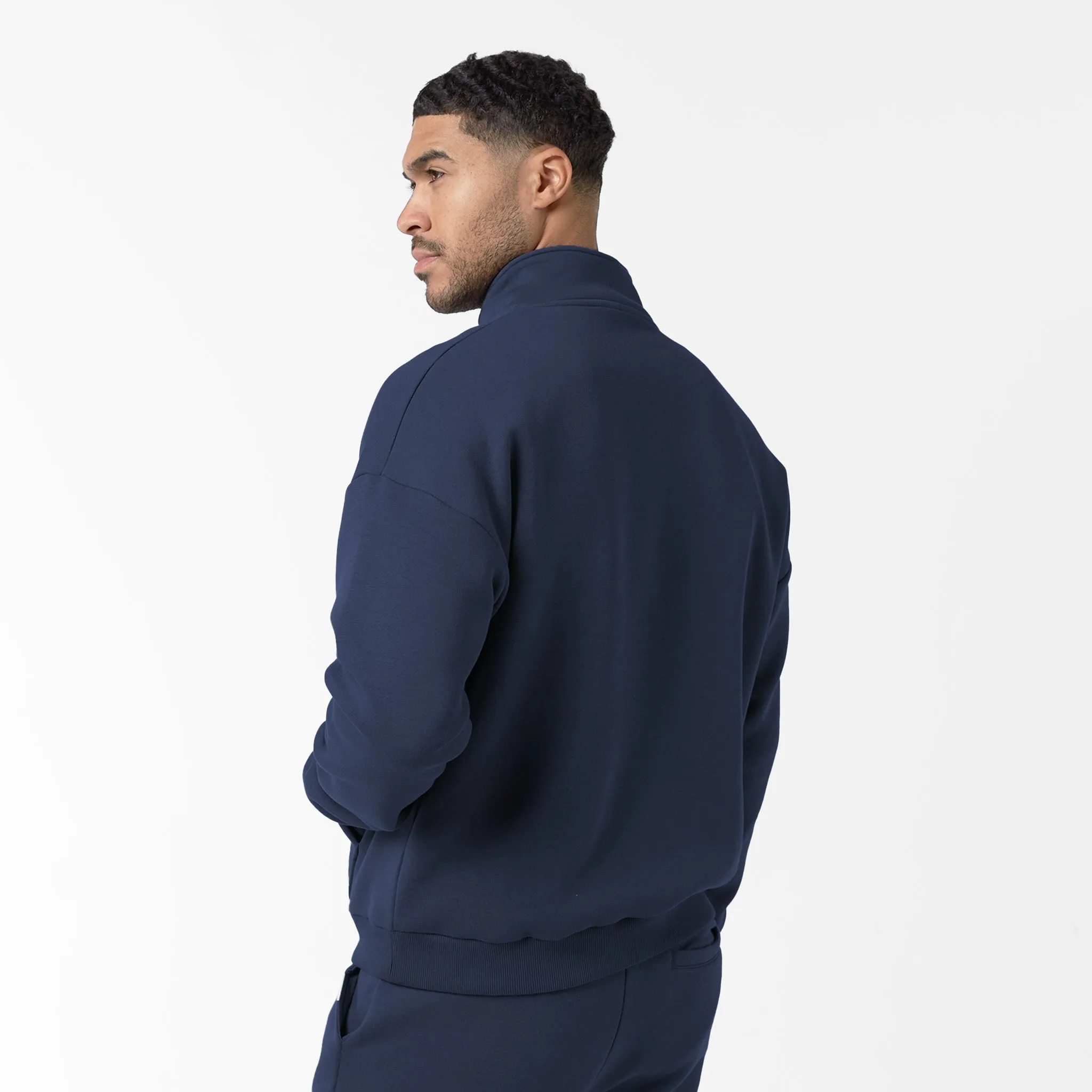 Relaxed Fit 1/4 Zip Fleece | Navy