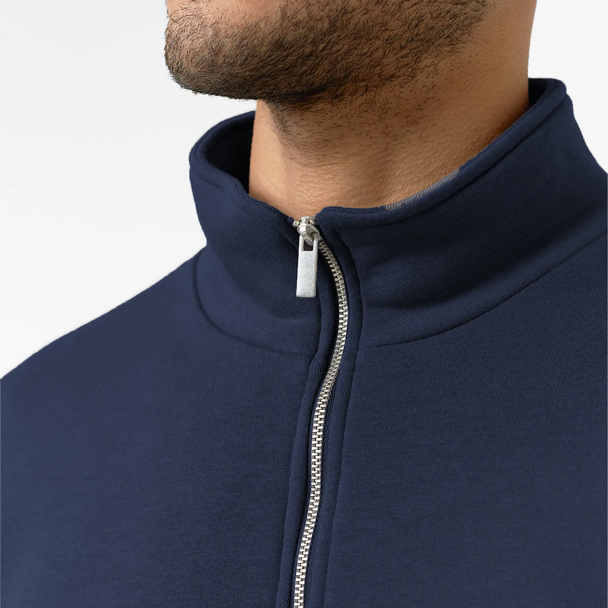 Relaxed Fit 1/4 Zip Fleece | Navy
