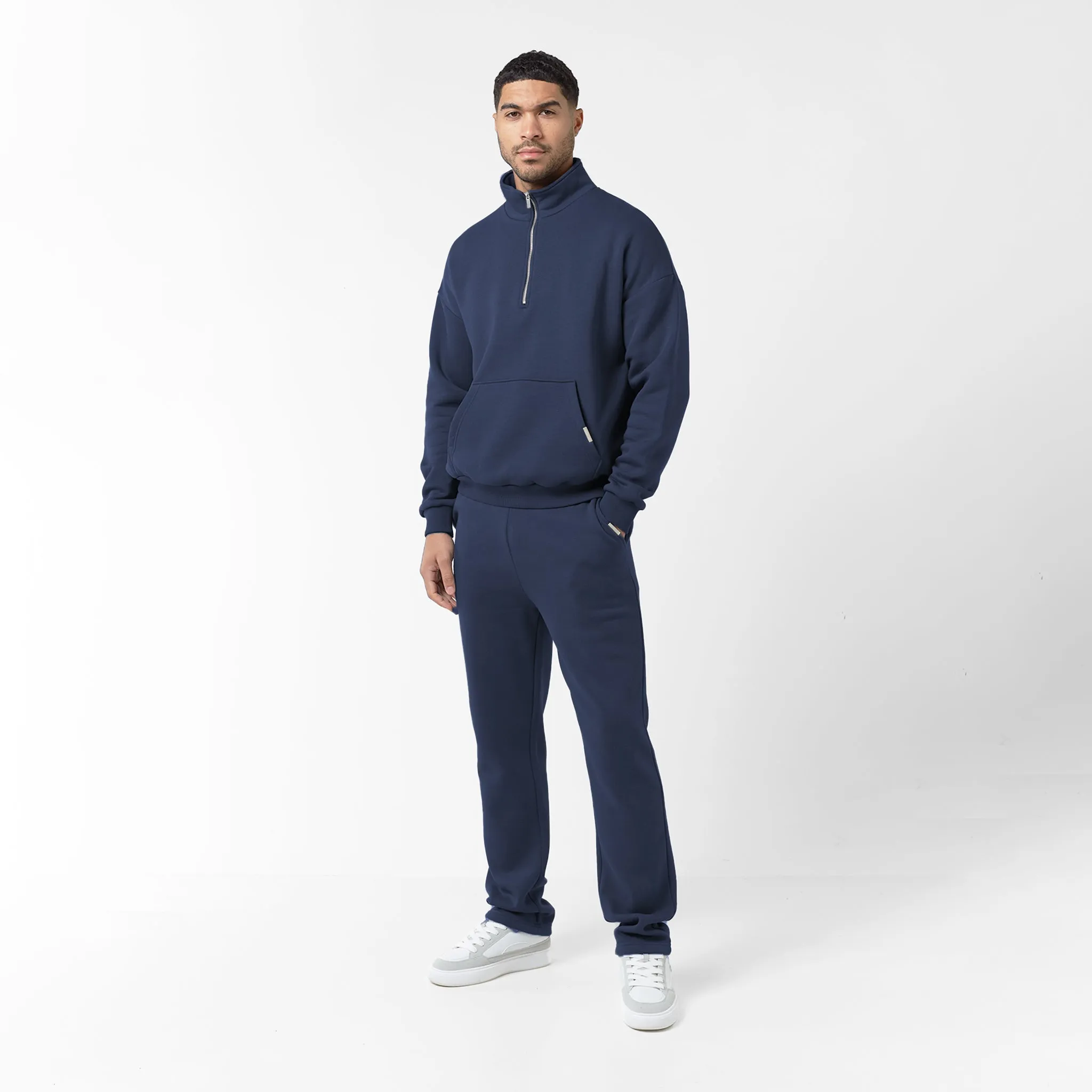 Relaxed Fit 1/4 Zip Fleece | Navy