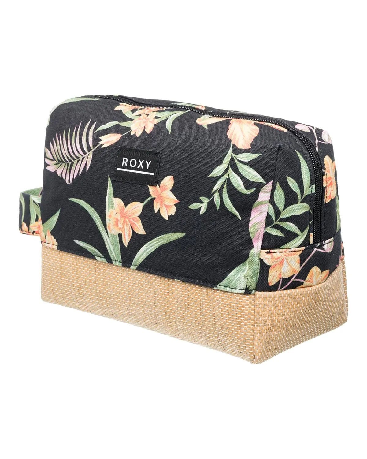 Roxy Women's Small Storage Case | Organizer | Travel | Portable | Makeup Bag | Accessories, Misty Jetties-Anthracite Island Escape, One Size