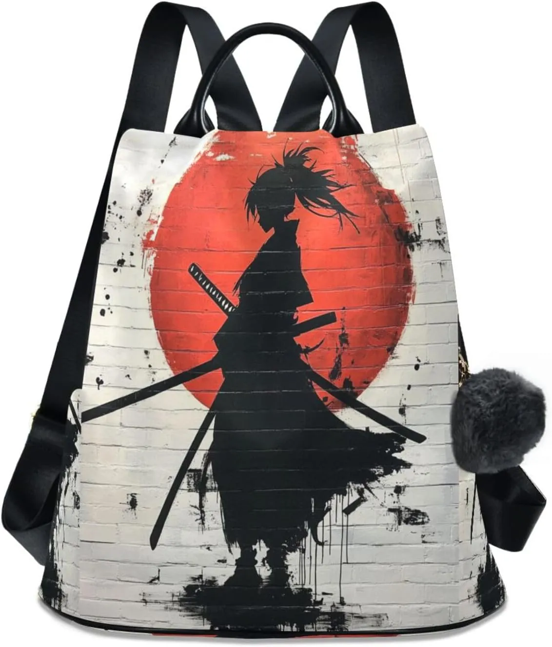 Samurai Backpack Purse Anti-Theft Casual Travel Rucksack Fashion Lightweight Shoulder Bag for tag1