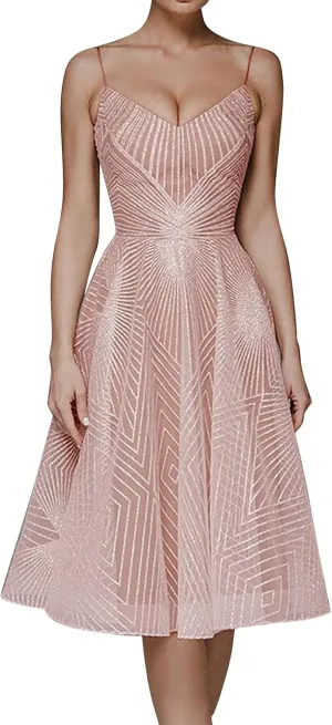 Semi Formal Dresses for Women Evening Party Plus Size Midi Cocktail Elegant Homecoming Prom Dress Summer Beach Dress
