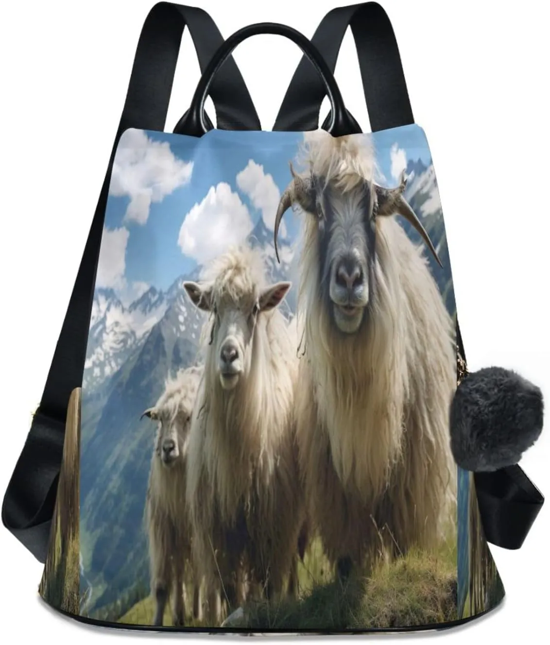 Sheep Mountains Backpack Purse Anti-Theft Casual Travel Rucksack Fashion Lightweight Shoulder Bag for Tote Backpack Ladies