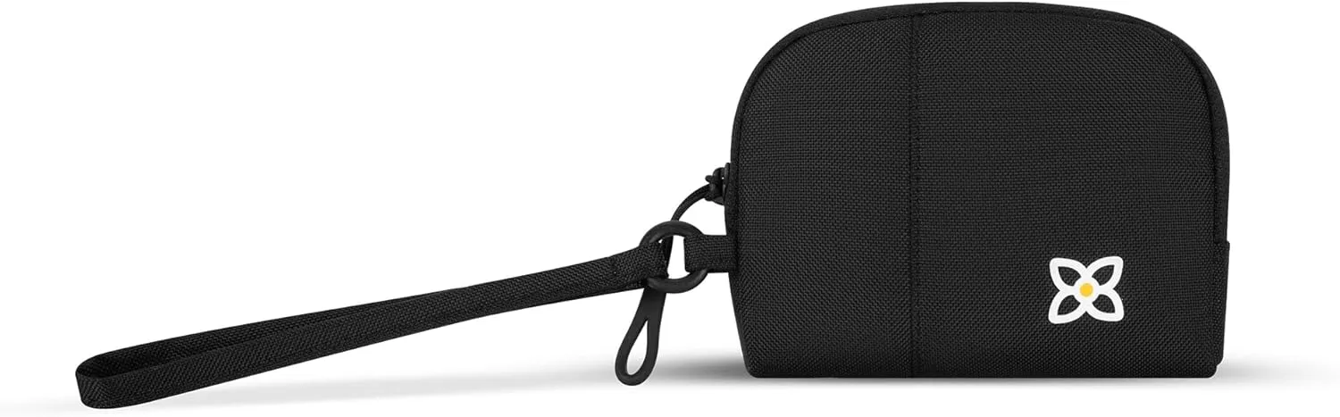 Sherpani Jolie, Lightweight Travel Pouch, Cosmetic Bag, Recycled Wristlet Bag, Toiletry Bag for Women (Raven, Small)