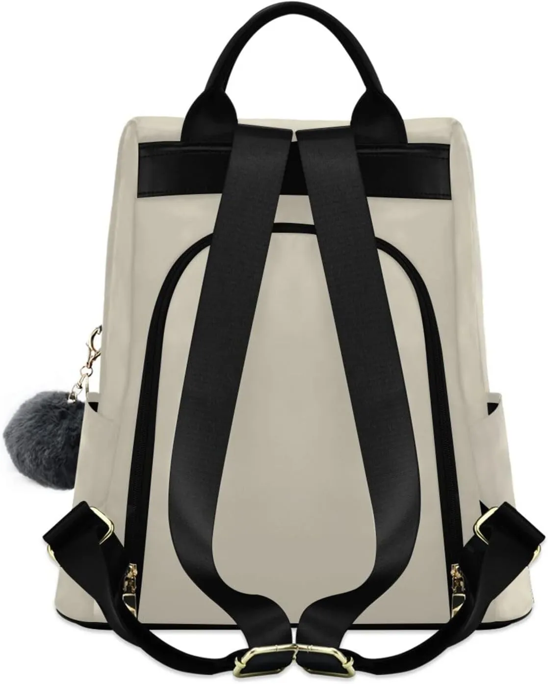 Sinestour Beige Backpack Purse Anti-Theft Casual Travel Rucksack Fashion Lightweight Shoulder Bag for Ladies Bookbag Purses
