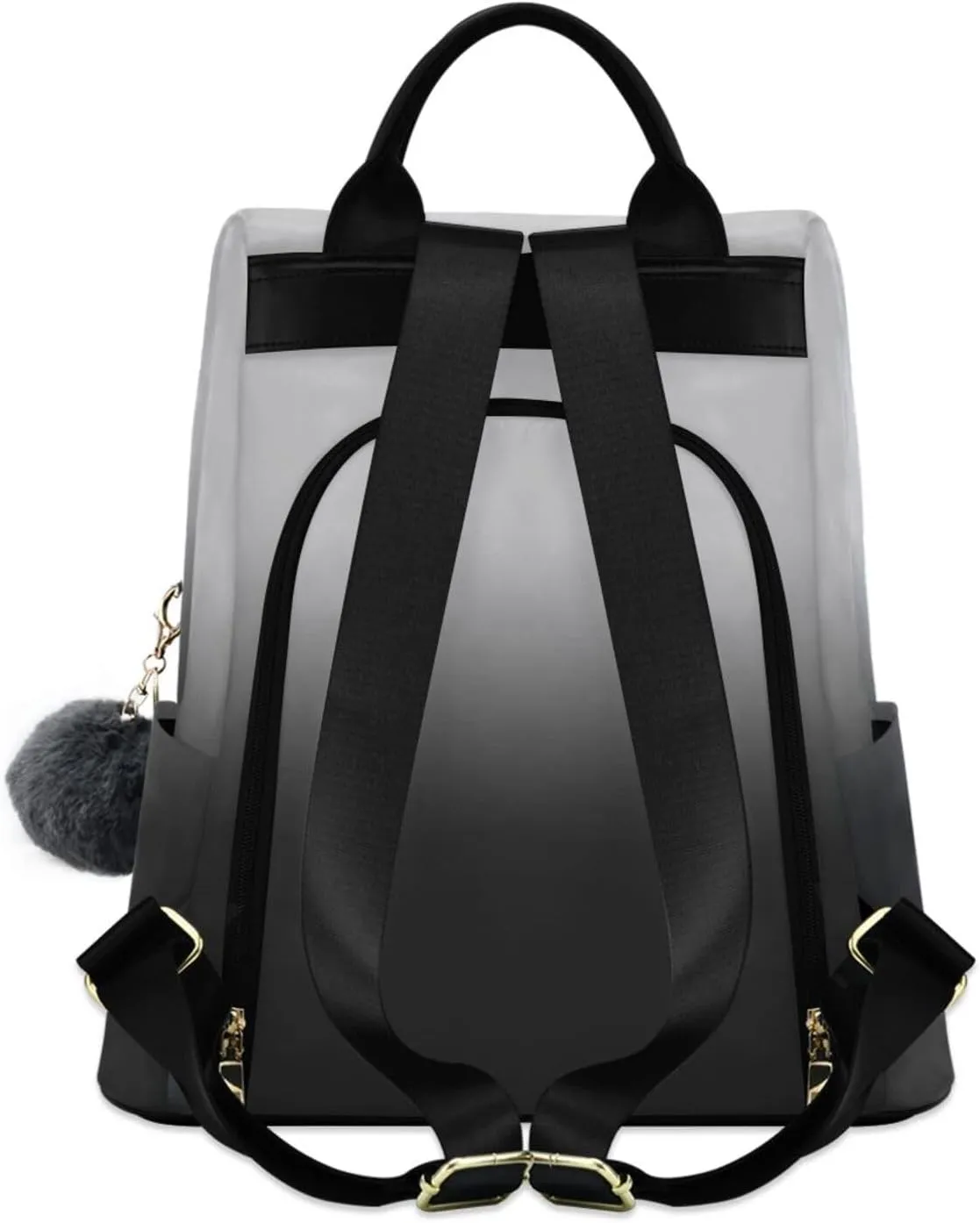 Sinestour Black White Gradient Backpack Purse Anti-Theft Casual Travel Rucksack Fashion Lightweight Shoulder Bag for Women Carryon Handbag