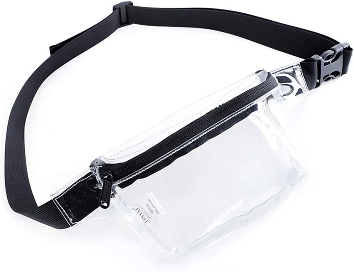 Small Clear Fanny Pack Stadium Approved for Women,TINYAT Clear Belt Bag for Waterproof Mini Waist Pack for Concerts, Sports