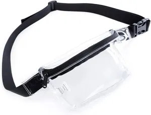 Small Clear Fanny Pack Stadium Approved for Women,TINYAT Clear Belt Bag for Waterproof Mini Waist Pack for Concerts, Sports