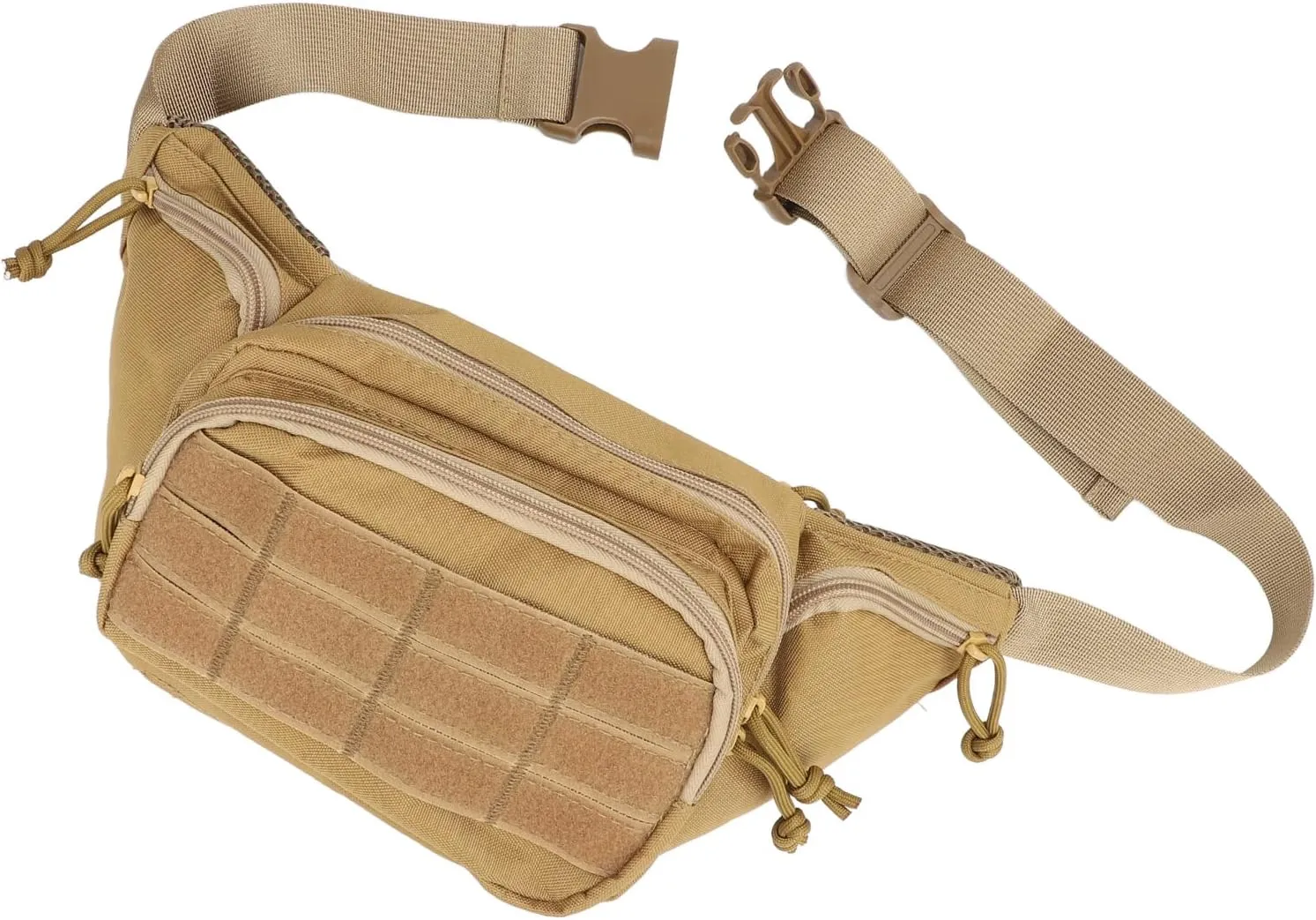 Sports Waist Bag, Chest Waist Bag Portable Adjustable Belt for Cycling for Travel (Khaki)