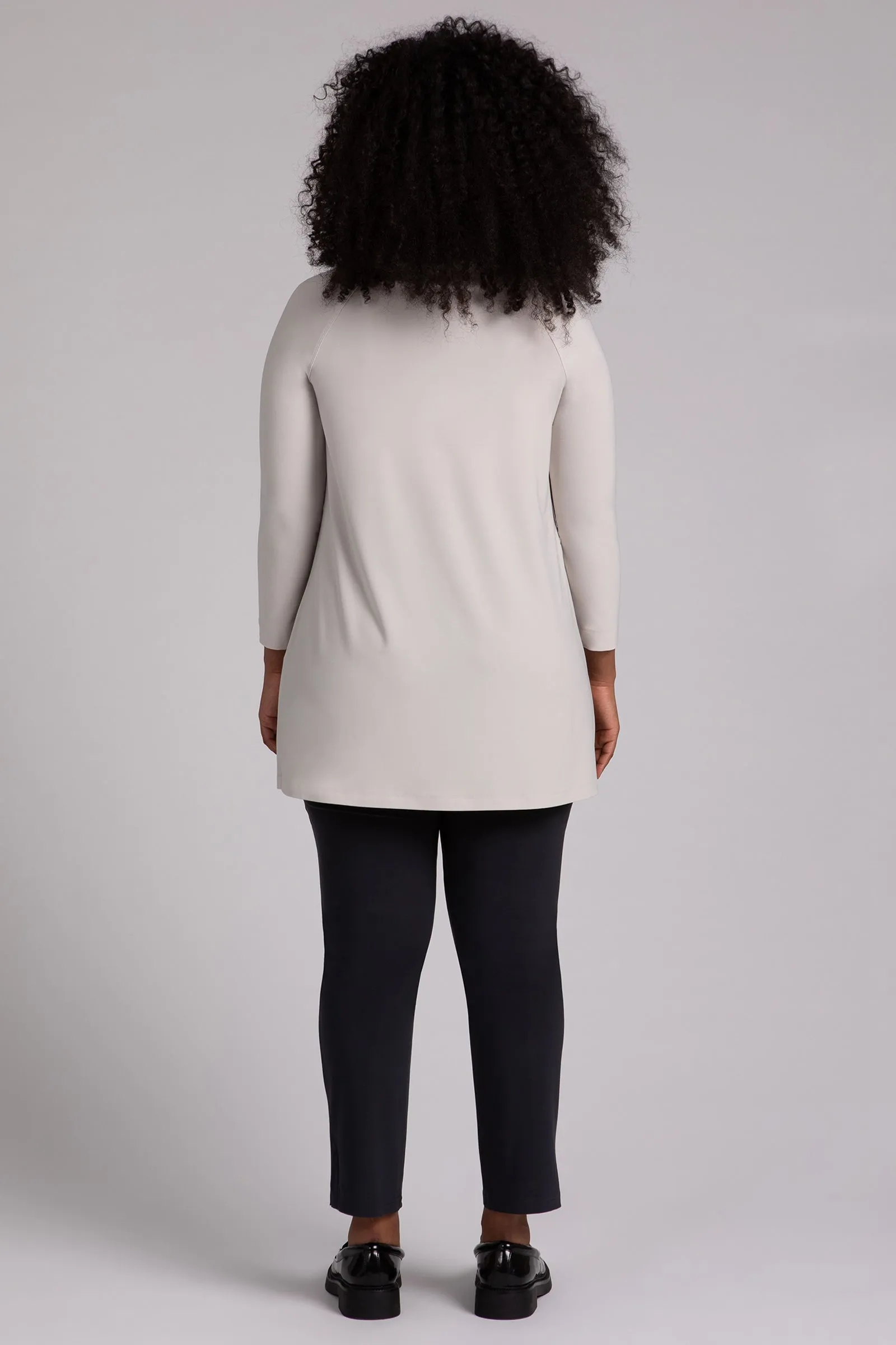 Svelte Funnel Neck Tunic | Cashew